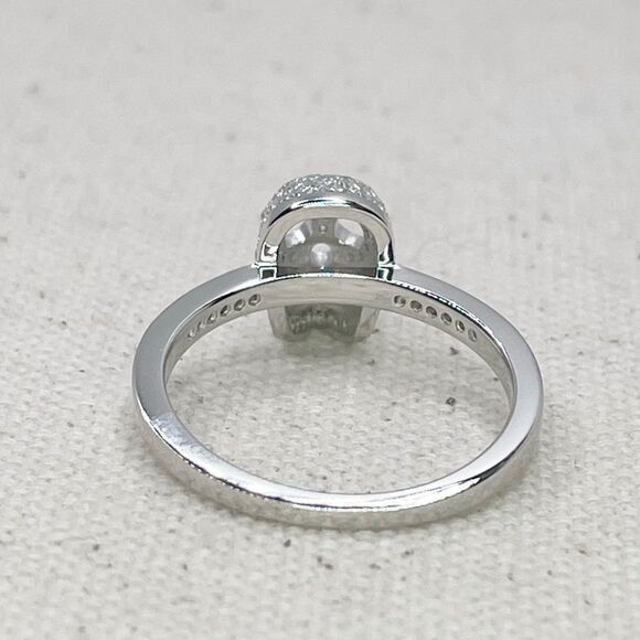NEW STERLING SILVER | Simulated Diamond Skull Ring - Picture 4 of 5
